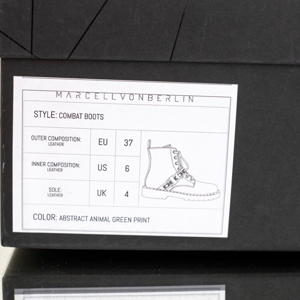 Marcell Von Berlin Combat Women Boots Size 37/US 6 New - Picture 11 of 11